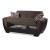Armada Air Fabric/PU Convertible Loveseat