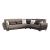 Armada Air Fabric/PU Convertible L-Shaped Sectional Sofa