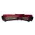 Armada Air Fabric/PU Convertible L-Shaped Sectional Sofa