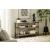Amara Rectangular Travertine/Wood/Metal Sofa Table