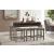 West End Rectangular Bluestone/Wood Bar Console w/3 Stools