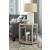 Solstice Round Glass/Wood End Table