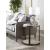Hidden Treasures Round Glass/Concrete/Metal Coffee Table Set