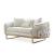 Alanya Tufted Fabric Loveseat