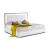 Alice Wood Veneer Bedroom Set with Tufted Leatherette Headboard