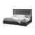 Alice Wood Veneer Bed with Tufted Leatherette Headboard, Queen Size