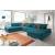 Alpine Leather/Microfiber U-Shaped Sectional Sofa w/Sleeper & Storage