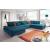 Alpine Microfiber/Leather U-Shaped Sectional Sleeper Sofa w/Storage