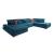 Alpine Microfiber/Leather U-Shaped Sectional Sleeper Sofa w/Storage