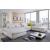 Alpine Leather/Microfiber Fabric U-Shaped Sectional Sleeper Sofa w/Storage