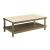 Amara Rectangular Travertine/Wood/Metal Coffee Table