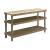 Amara Rectangular Travertine/Wood/Metal Sofa Table