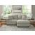 Greenbriar Fabric Sofa with Chaise in Smoke | Nuvella Gray