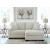 Greenbriar Fabric Sofa with Chaise in Ivory | Nuvella Performance