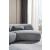 207 Curved Fabric 3-Piece Sectional with Double Chaise