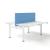 Motion Electric Height Adjustable Office 2-Desk Bench w/Panel Legs & 2 Grommets