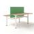Motion Electric Height Adjustable Office 2-Desk Bench w/Cut-Out (scallop) for Wire Management, 2 Level Columns