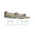 Agora 2 Segment Seating Bench w/Backrest