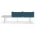Agora 3 Segment Seating Bench w/Backrest & Table