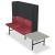 Agora 3 Segment Seating Bench w/High Screen & Table