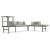 Agora 6 Segment Seating Bench w/Table & Shelf