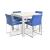 Aria Sled Dining Chair w/Metal Base