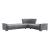 Armada Microfiber Fabric Convertible Sectional Sofa