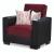 Armada Fabric/PU Convertible Sleeper Chair