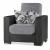 Armada Chenille Fabric/PU Convertible Sleeper Chair
