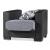Armada Chenille Fabric/PU Convertible Sleeper Chair