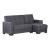 Armada Fabric/PU Convertible L-Shaped Sectional Sofa