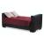 Armada Fabric/PU Convertible Loveseat
