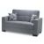 Armada Chenille Fabric Convertible Loveseat