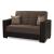 Armada Fabric/PU Convertible Loveseat