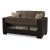 Armada Fabric/PU Convertible Loveseat
