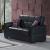 Armada PU Convertible Loveseat