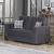 Armada Fabric/PU Convertible Loveseat