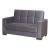 Armada Fabric/PU Convertible Loveseat