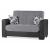 Armada Fabric/PU Convertible Loveseat