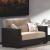Armada Fabric/PU Convertible Loveseat