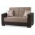Armada Fabric/PU Convertible Loveseat