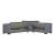 Armada Chenille Fabric Convertible Sectional Sofa