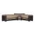 Armada Fabric/PU Convertible Sectional Sofa