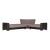 Armada Fabric/PU Convertible Sectional Sofa