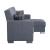 SM Armada Fabric/PU Reversible Chaise Sleeper Sectional Sofa