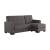 SM Armada Fabric/PU Reversible Chaise Sleeper Sectional Sofa
