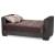 Armada Fabric/PU Convertible Loveseat