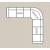 Barato Large L-Shaped Sectional Sofa with Channel Tufting and Plaid Pillows, Compostion 3