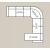 Barato Large L-Shaped Sectional Sofa with Channel Tufting and Plaid Pillows, Compostion 4