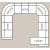 Barato Large U-Shaped Sectional Sofa with Channel Tufting and Plaid Pillows, Compostion 5